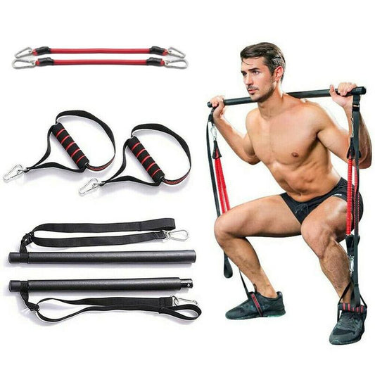 Pilates Bar Kit With Resistance Bands and Bar