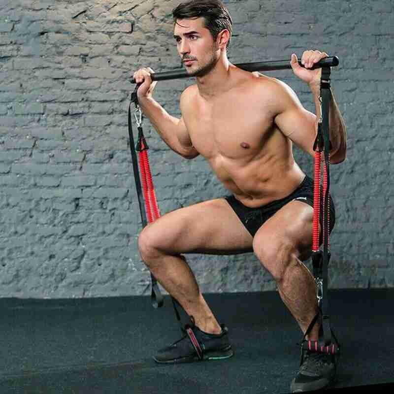 Pilates Bar Kit With Resistance Bands and Bar